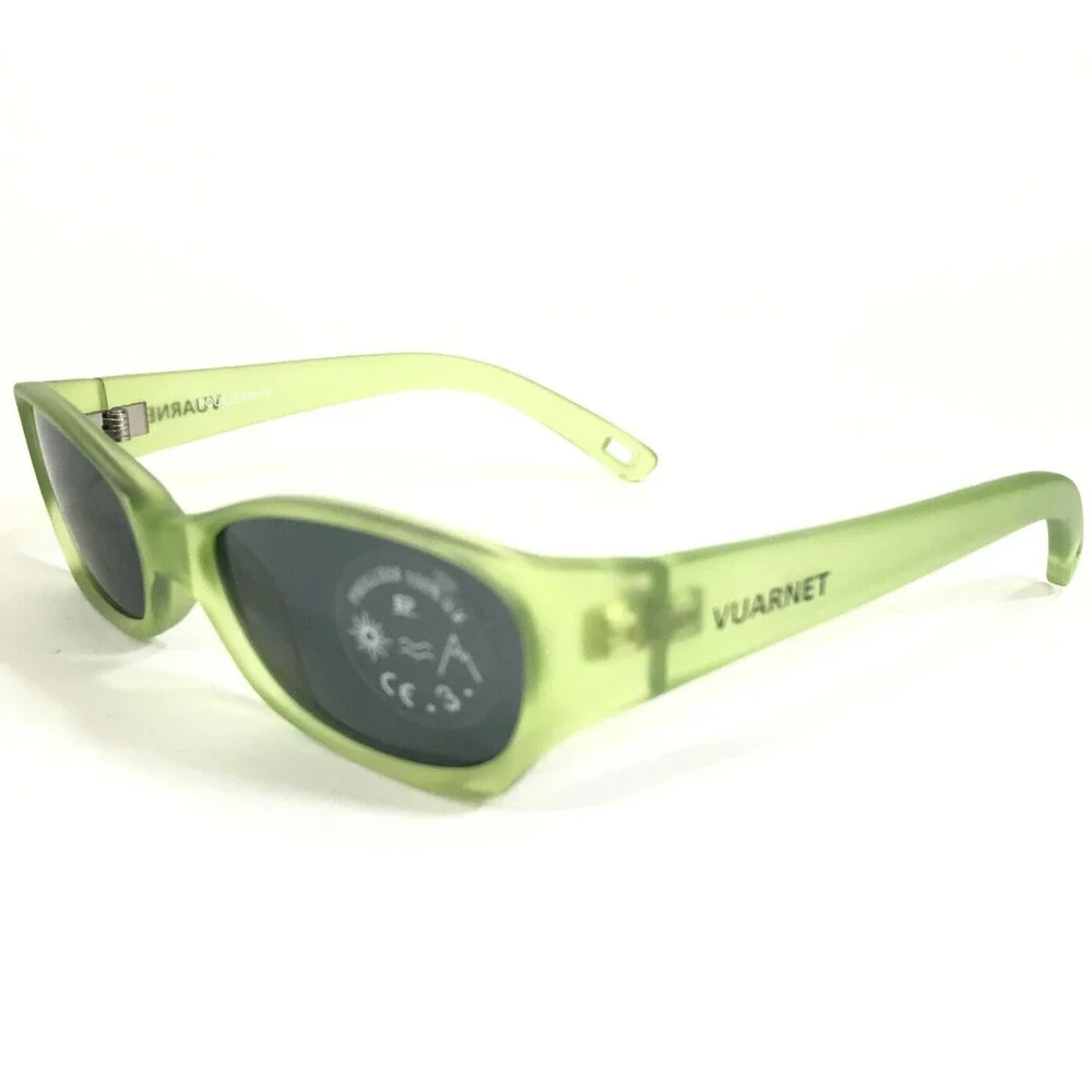 Vuarnet Kids Sunglasses B900 Matte Clear Green Frames with Blue Lenses